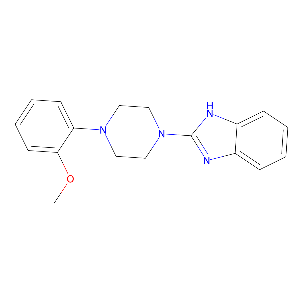 2-[4-(2-methoxyphenyl)piperazin-1-yl]-1H-1,3-benzodiazole molecular structure, CAS 1540208-04-5