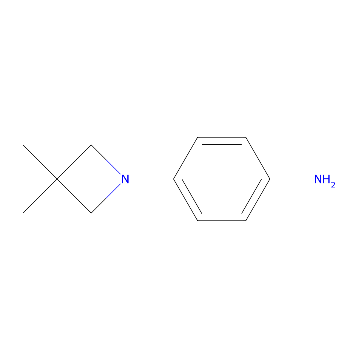 4-(3,3-Dimethylazetidin-1-yl)aniline molecular structure, CAS 1540212-59-6