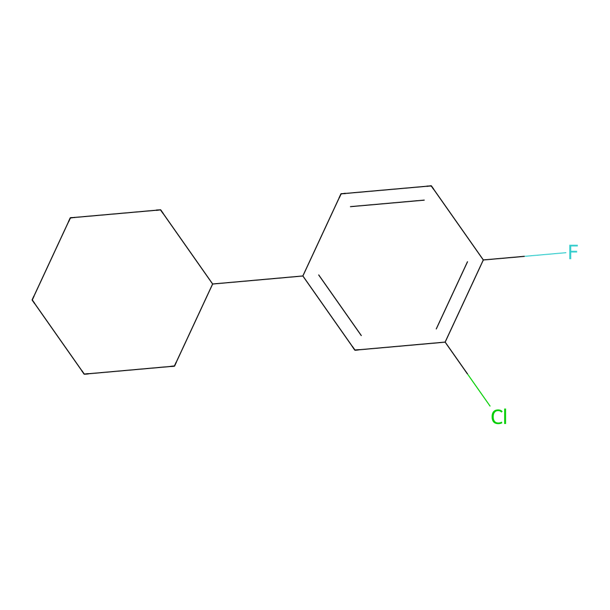 2-Chloro-4-cyclohexyl-1-fluorobenzene molecular structure, CAS 1540216-45-2