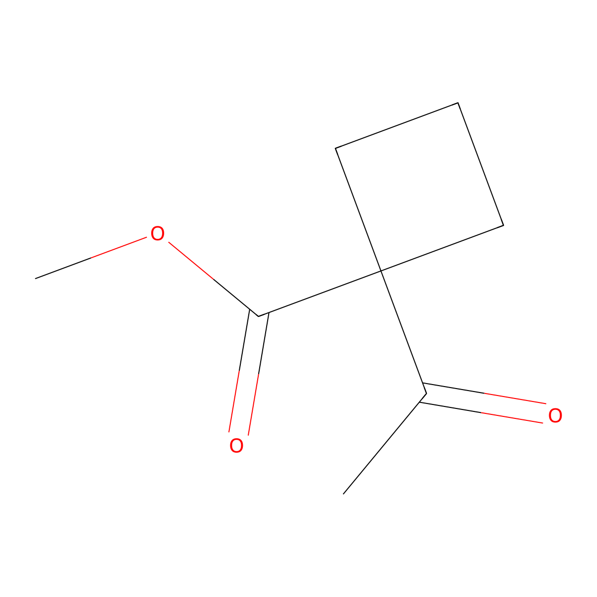 Methyl 1-acetylcyclobutane-1-carboxylate molecular structure, CAS 1540220-96-9