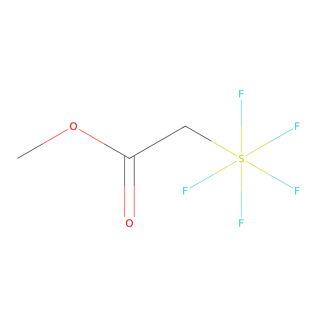 Methyl 2-(pentafluoro-lambda6-sulfanyl)acetate molecular structure, CAS 154023-34-4
