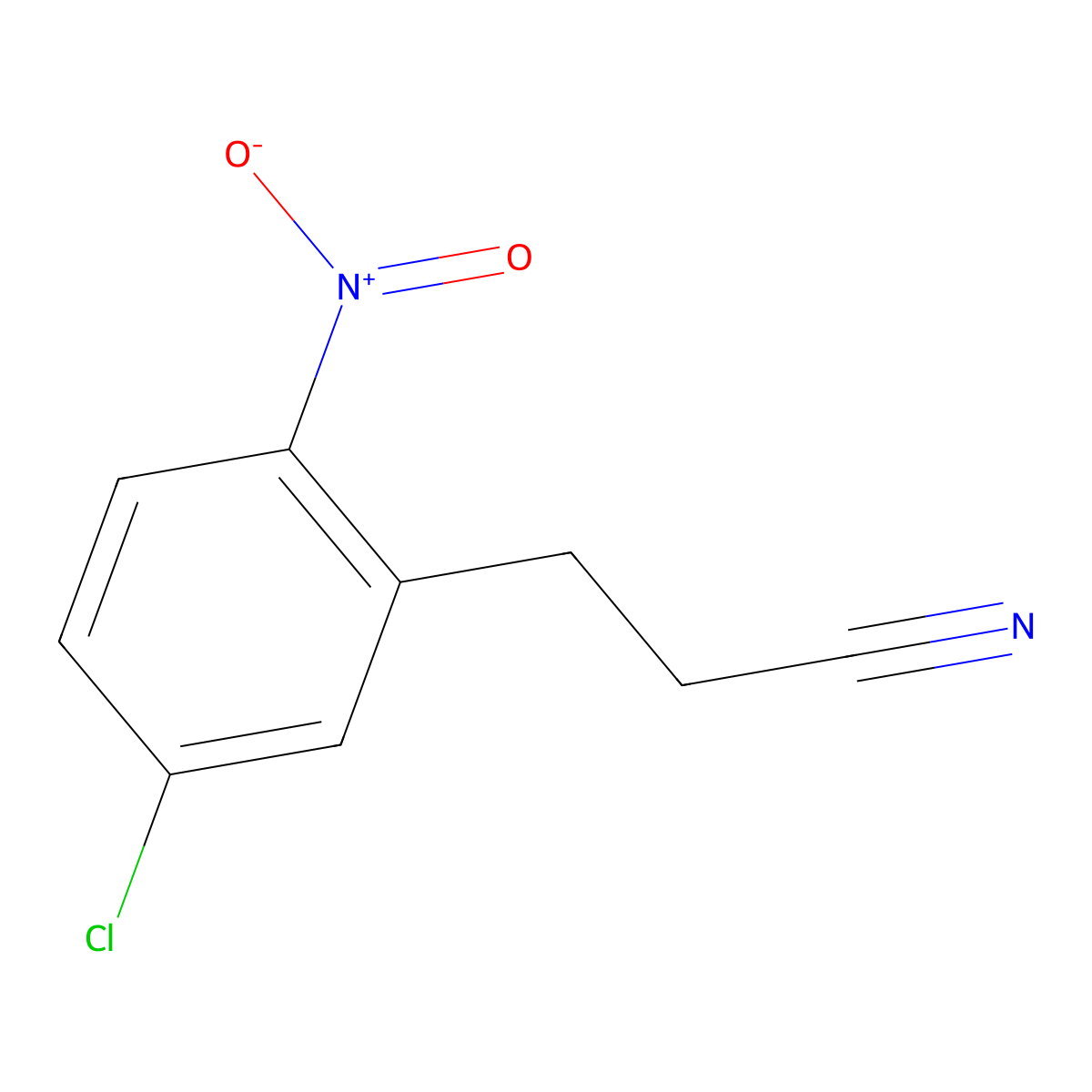 3-(5-Chloro-2-nitrophenyl)propanenitrile molecular structure, CAS 1540232-65-2