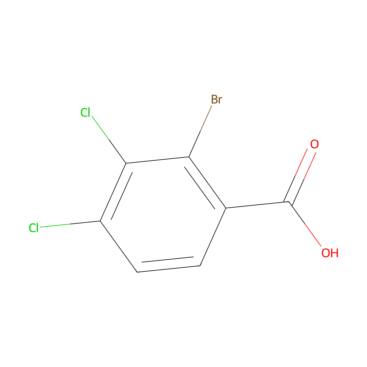 2-Bromo-3,4-dichlorobenzoic acid molecular structure, CAS 154025-07-7