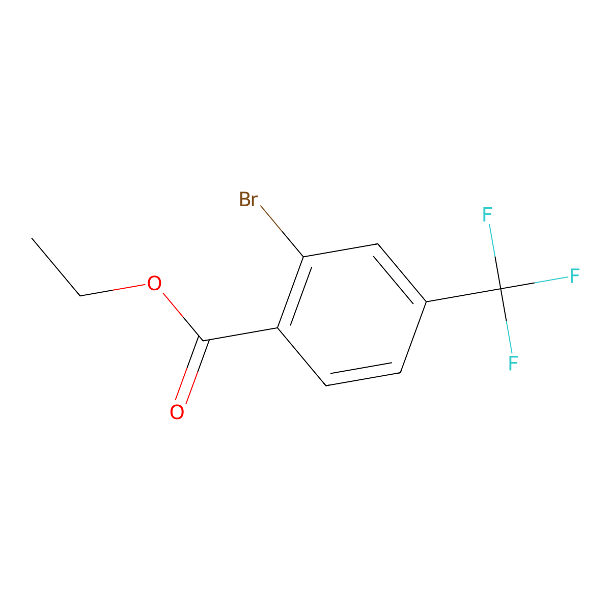 Ethyl 2-bromo-4-(trifluoromethyl)benzoate molecular structure, CAS 154025-10-2