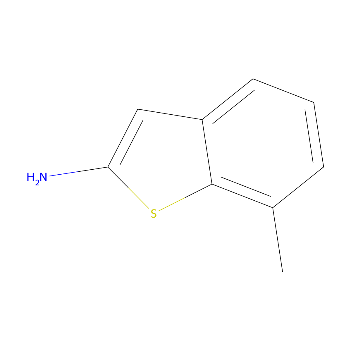 7-Methylbenzo[b]thiophen-2-amine molecular structure, CAS 1540256-87-8