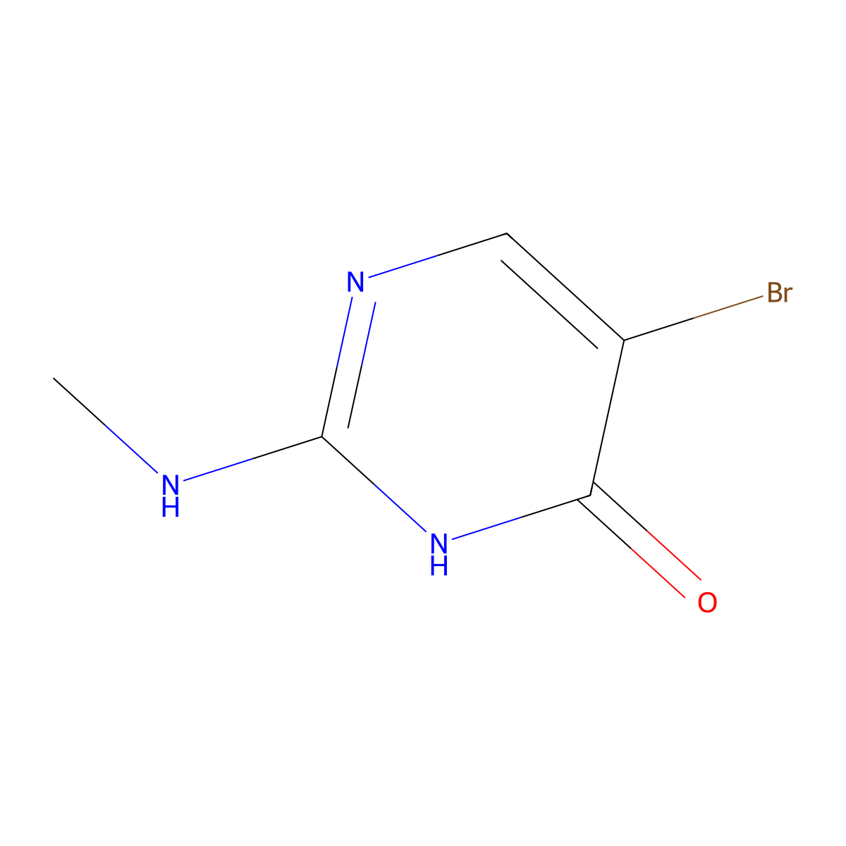 5-Bromo-2-(methylamino)-3,4-dihydropyrimidin-4-one molecular structure, CAS 1540258-85-2
