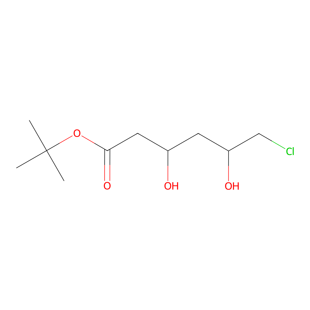 tert-Butyl (3R,5S)-6-chloro-3,5-dihydroxyhexanoate molecular structure, CAS 154026-93-4