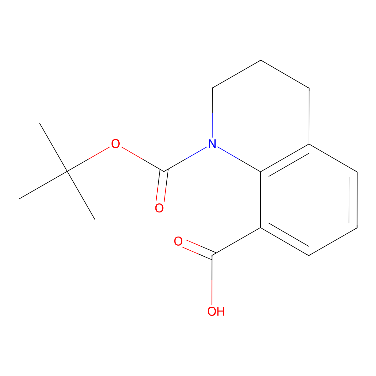 1-[(Tert-butoxy)carbonyl]-1,2,3,4-tetrahydroquinoline-8-carboxylic acid molecular structure, CAS 1540273-36-6