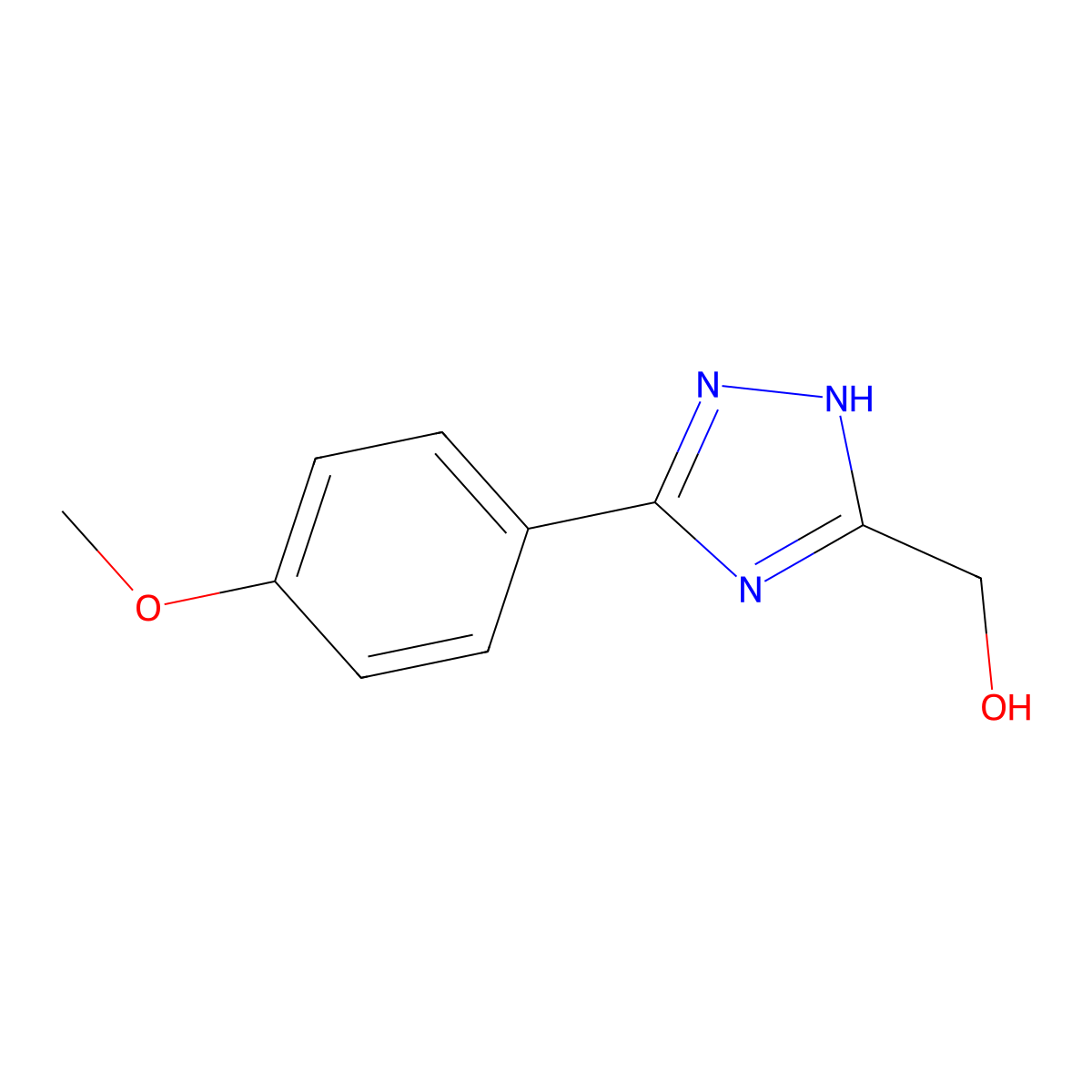 (5-(4-Methoxyphenyl)-1H-1,2,4-triazol-3-yl)methanol molecular structure, CAS 1540288-83-2