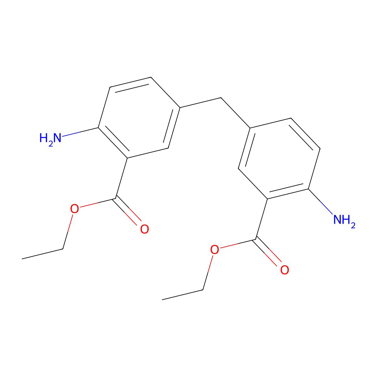 Diethyl 5,5'-methylenedianthranilate molecular structure, CAS 15403-44-8