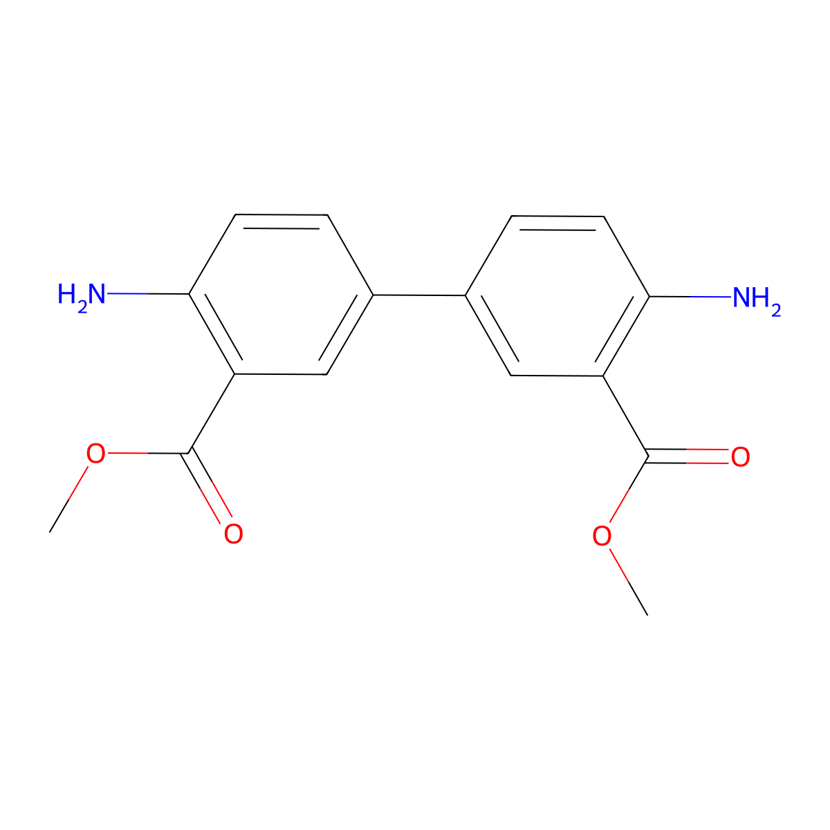 3,3'-Dicarbomethoxybenzidine molecular structure, CAS 15403-45-9