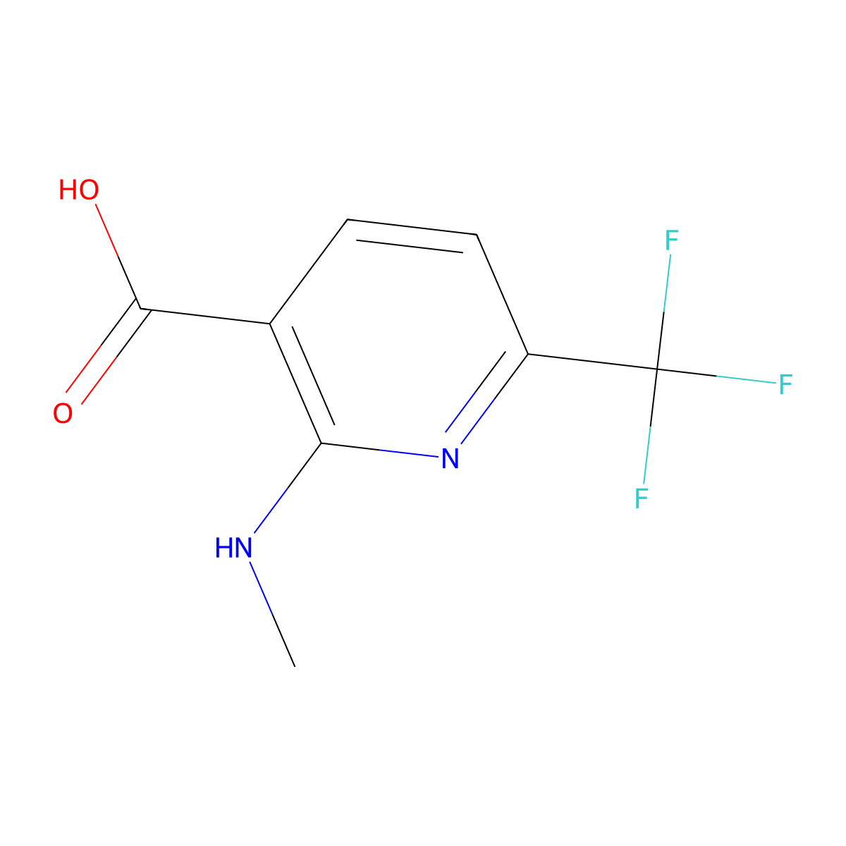 2-(Methylamino)-6-(trifluoromethyl)pyridine-3-carboxylicacid molecular structure, CAS 1540318-18-0