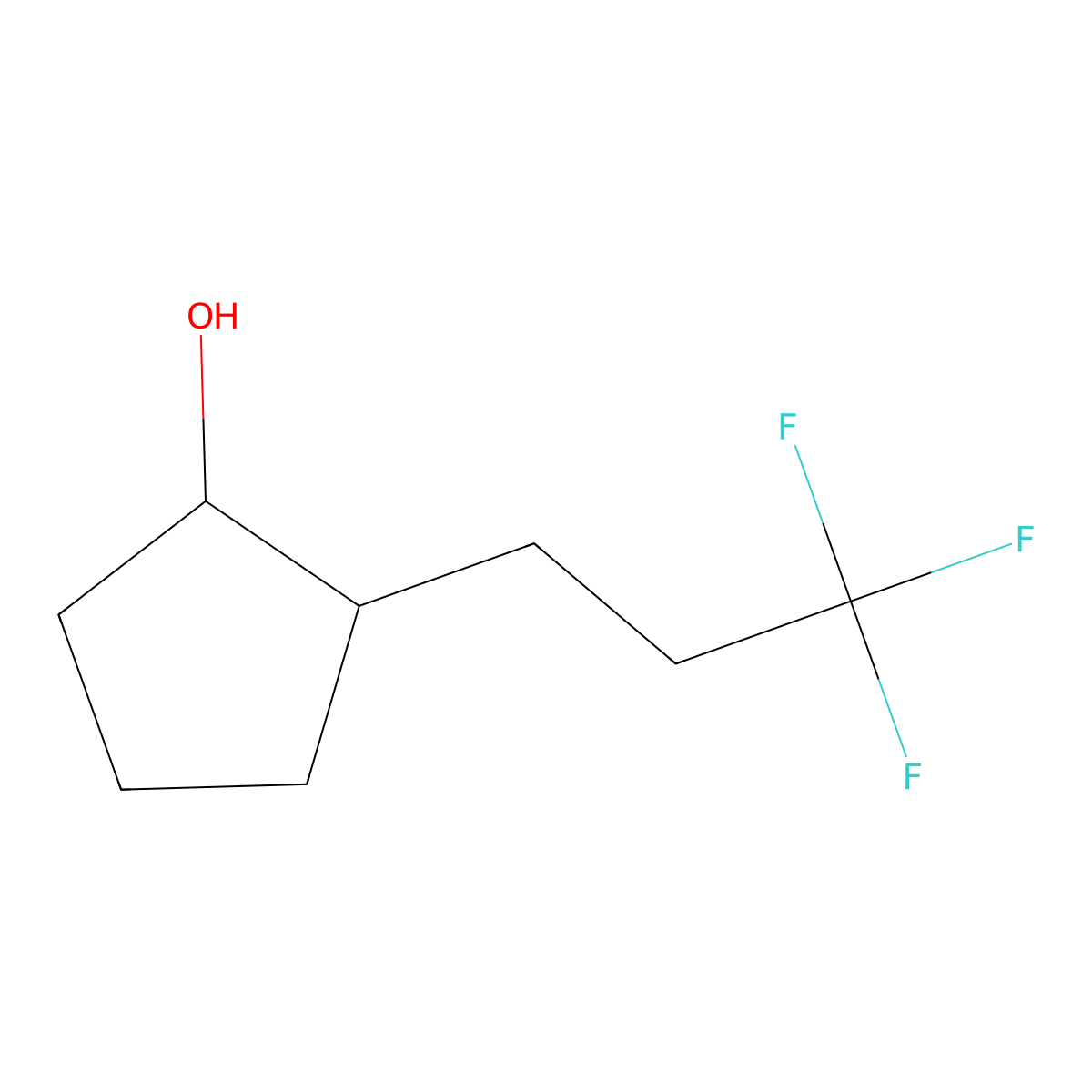 2-(3,3,3-Trifluoropropyl)cyclopentan-1-OL molecular structure, CAS 1540322-22-2