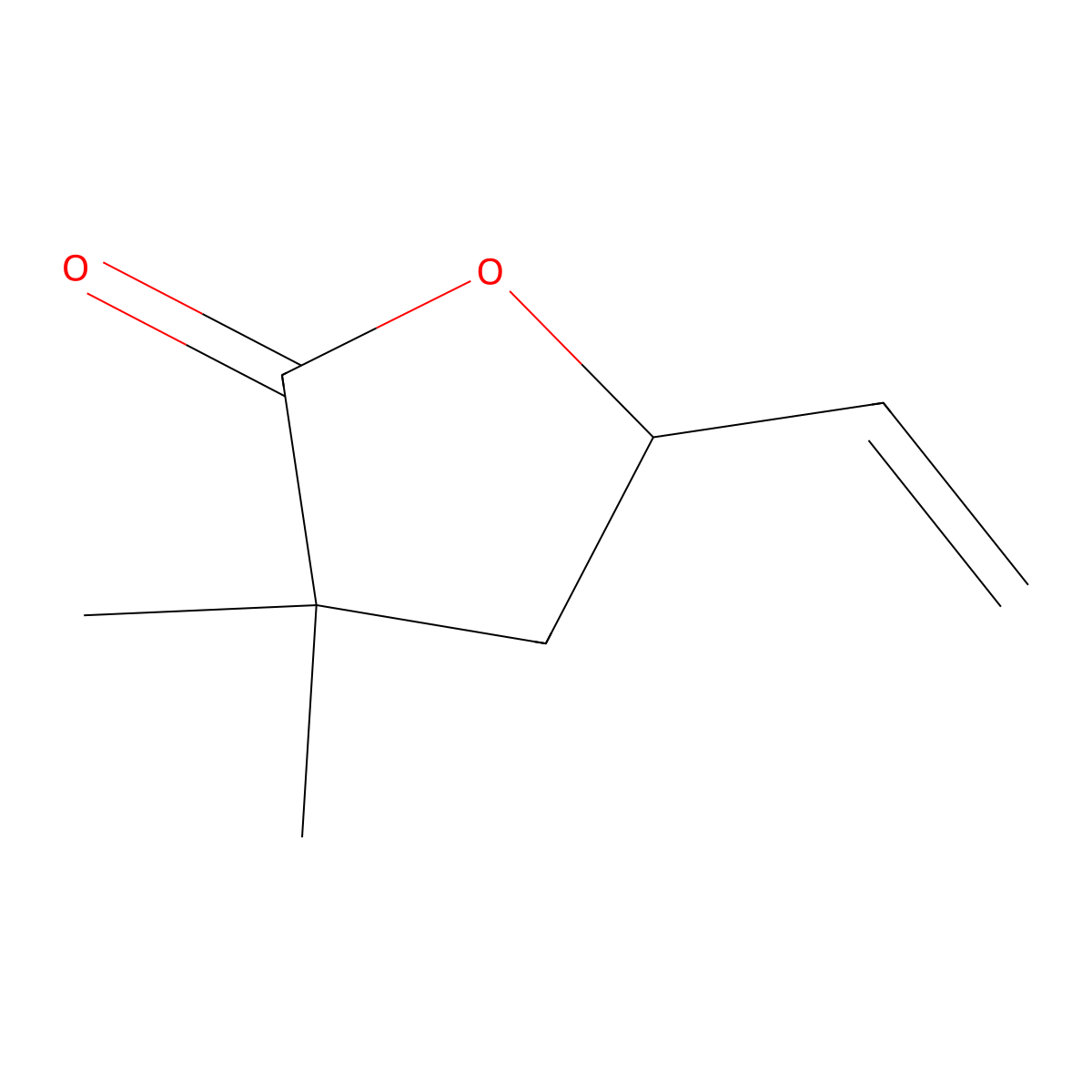 3,3-dimethyl-5-vinyldihydrofuran-2(3H)-one molecular structure, CAS 154033-18-8