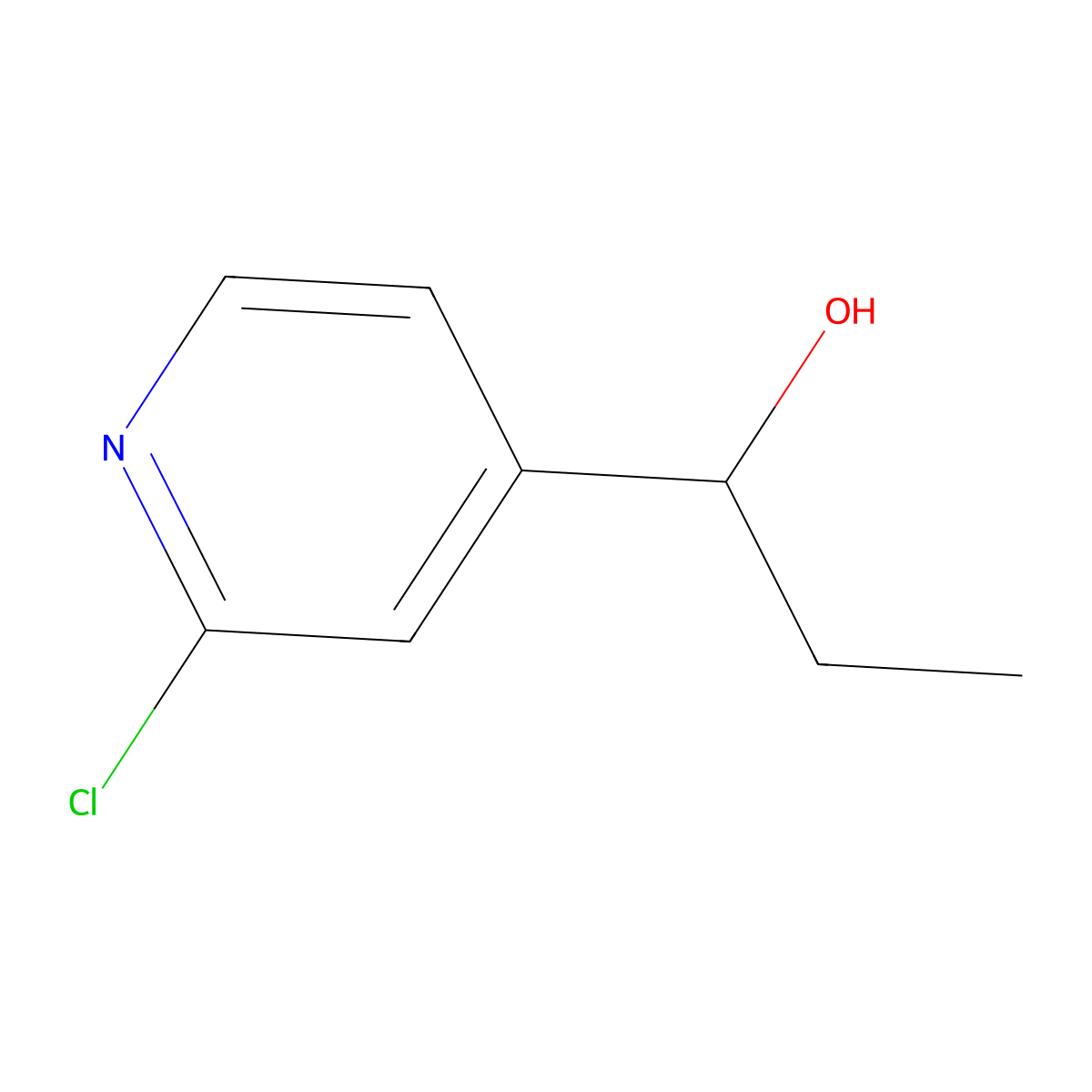 1-(2-Chloropyridin-4-yl)propan-1-ol molecular structure, CAS 1540348-15-9