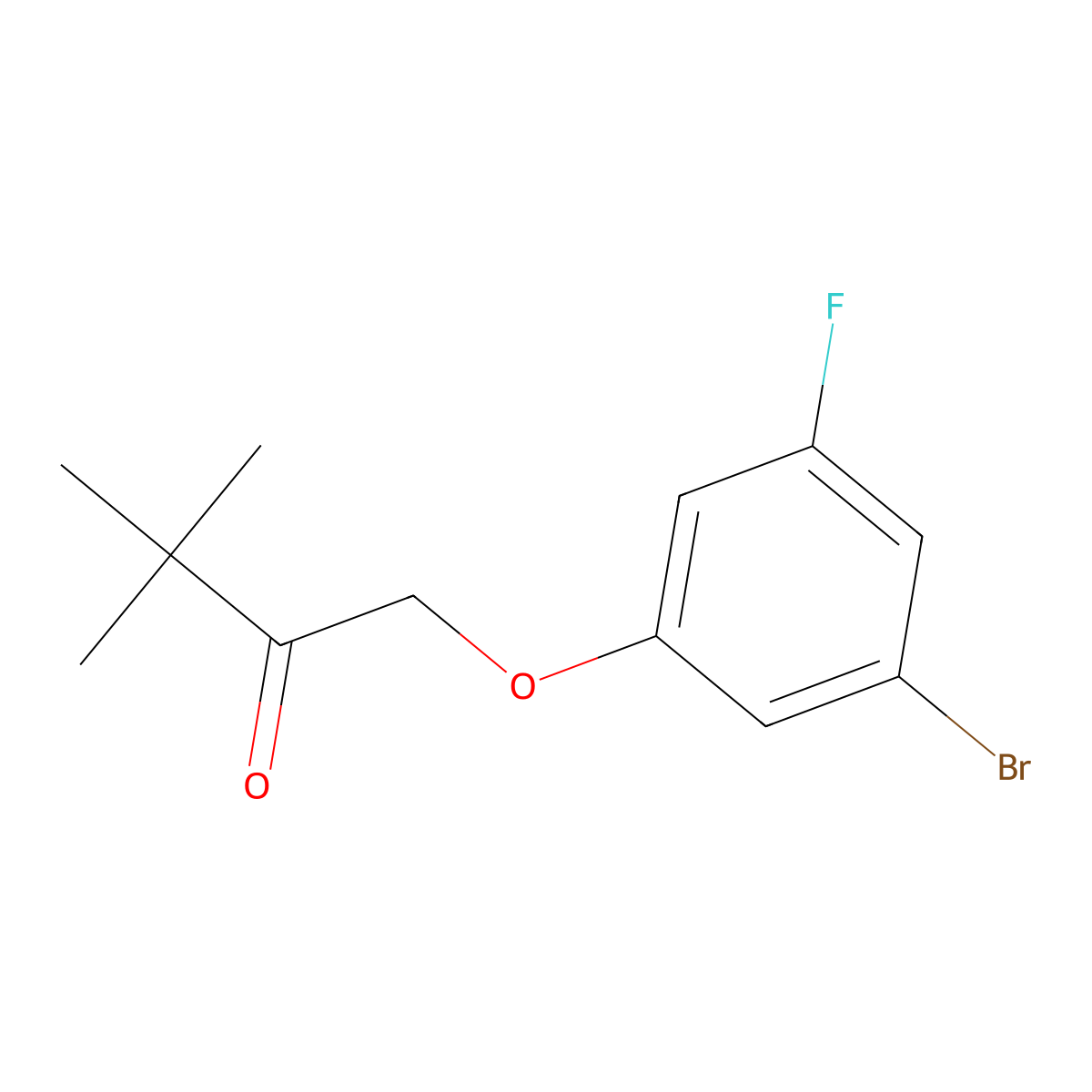 1-(3-Bromo-5-fluorophenoxy)-3,3-dimethylbutan-2-one molecular structure, CAS 1540349-44-7