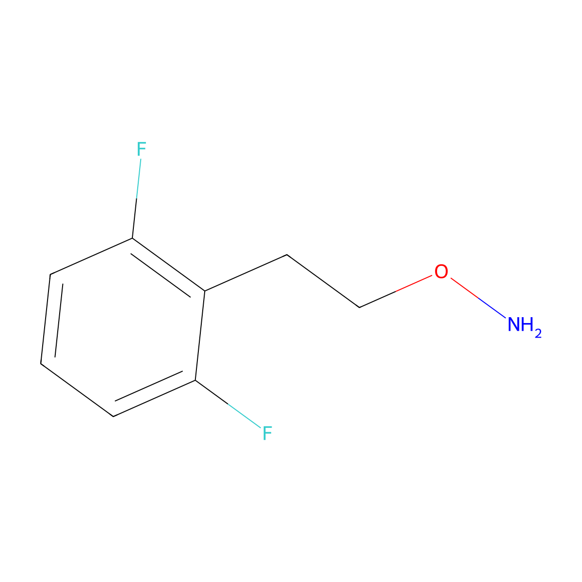 O-[2-(2,6-difluorophenyl)ethyl]hydroxylamine molecular structure, CAS 1540368-09-9