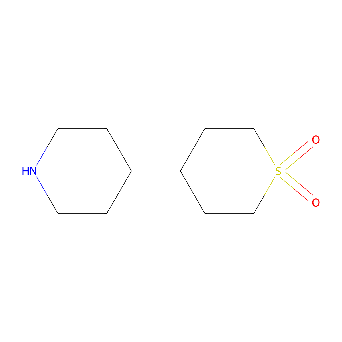 4-(Piperidin-4-yl)-1lambda6-thiane-1,1-dione molecular structure, CAS 1540376-82-6