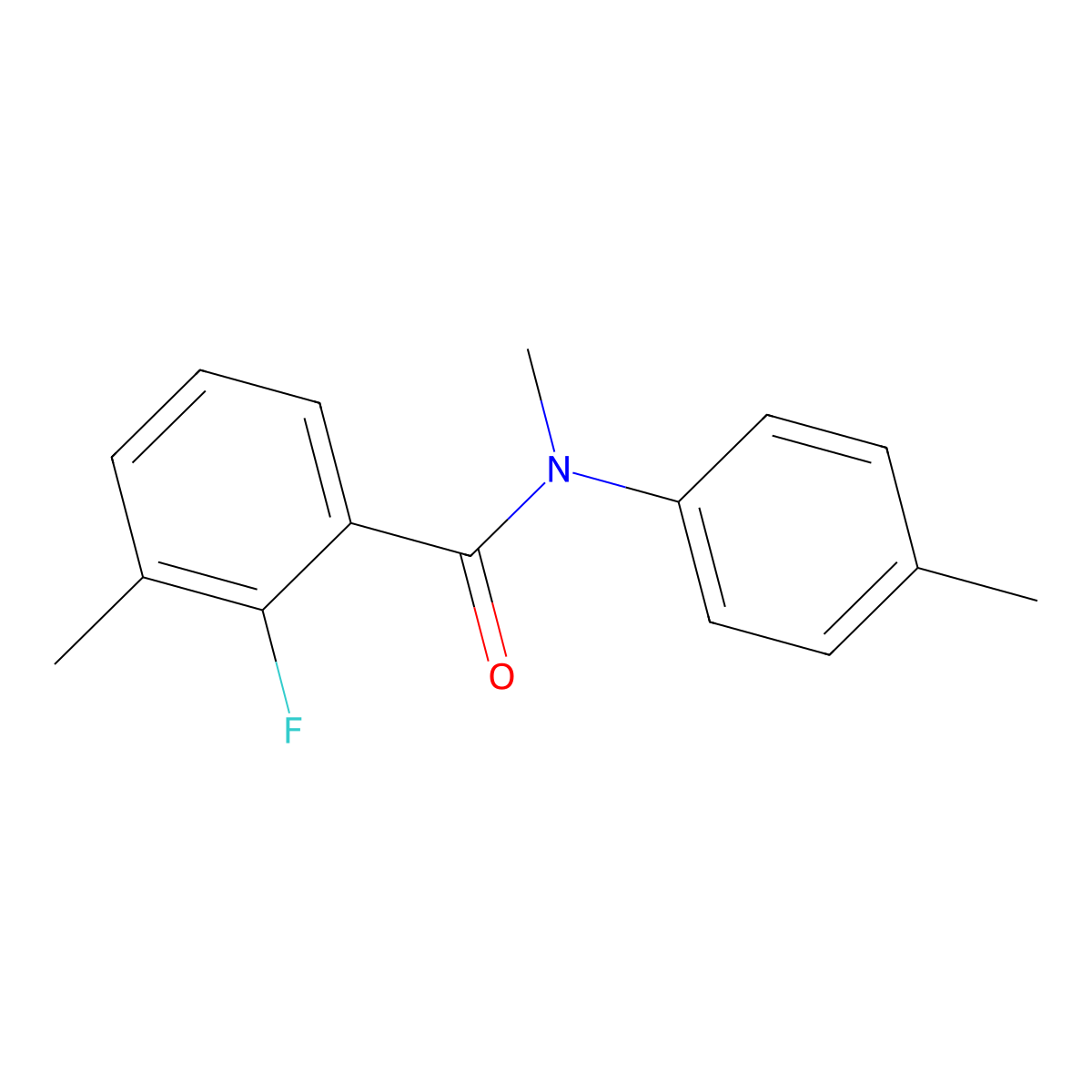 2-Fluoro-N,3-dimethyl-N-(4-methylphenyl)benzamide molecular structure, CAS 1540377-52-3