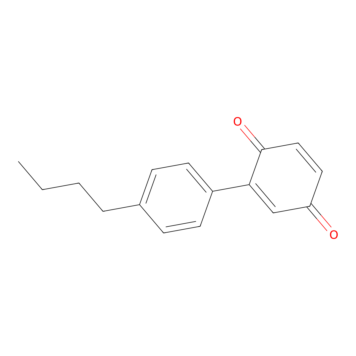 2-(4-Butylphenyl)cyclohexa-2,5-diene-1,4-dione molecular structure, CAS 154038-88-7