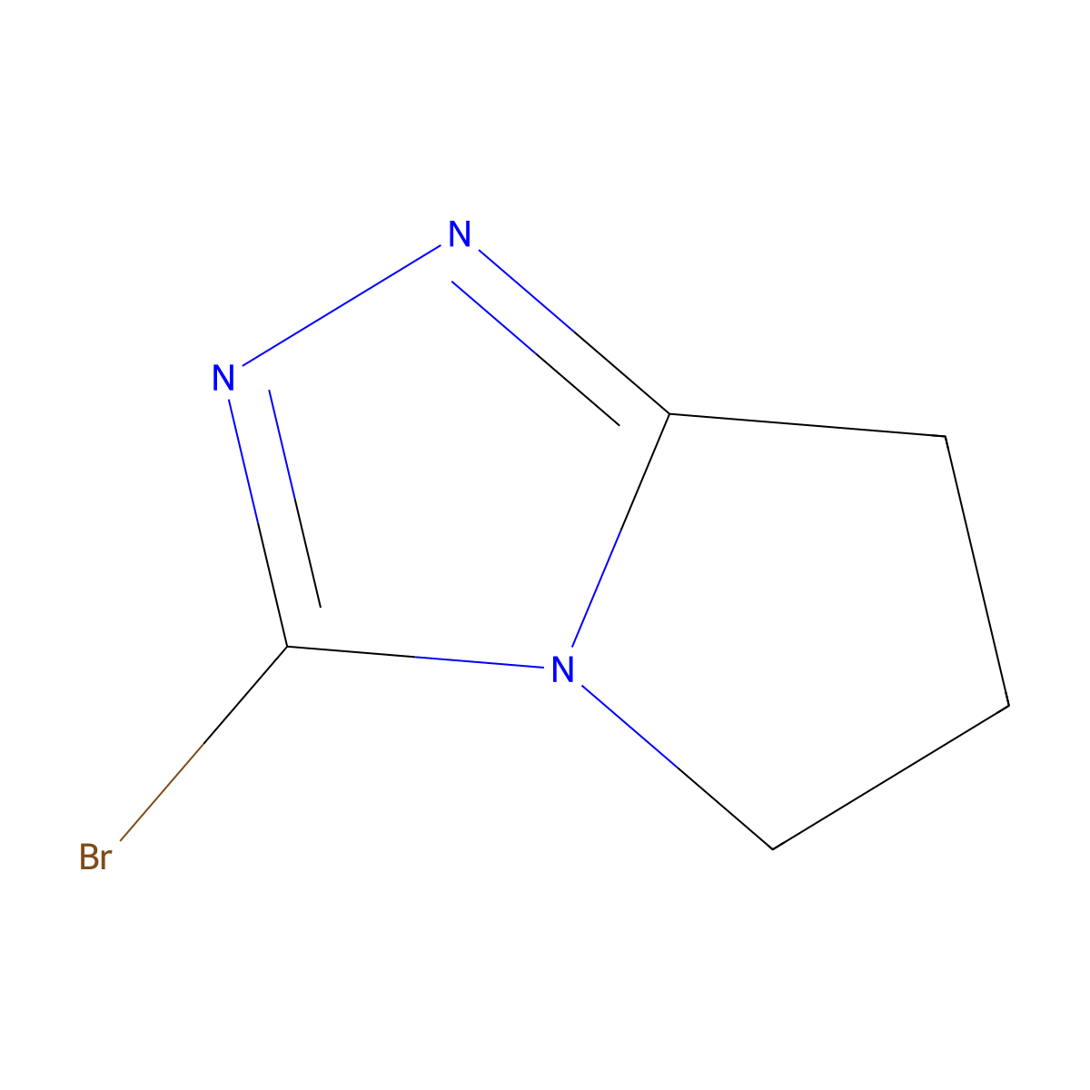 3-bromo-5H,6H,7H-pyrrolo[2,1-c][1,2,4]triazole molecular structure, CAS 1540389-59-0