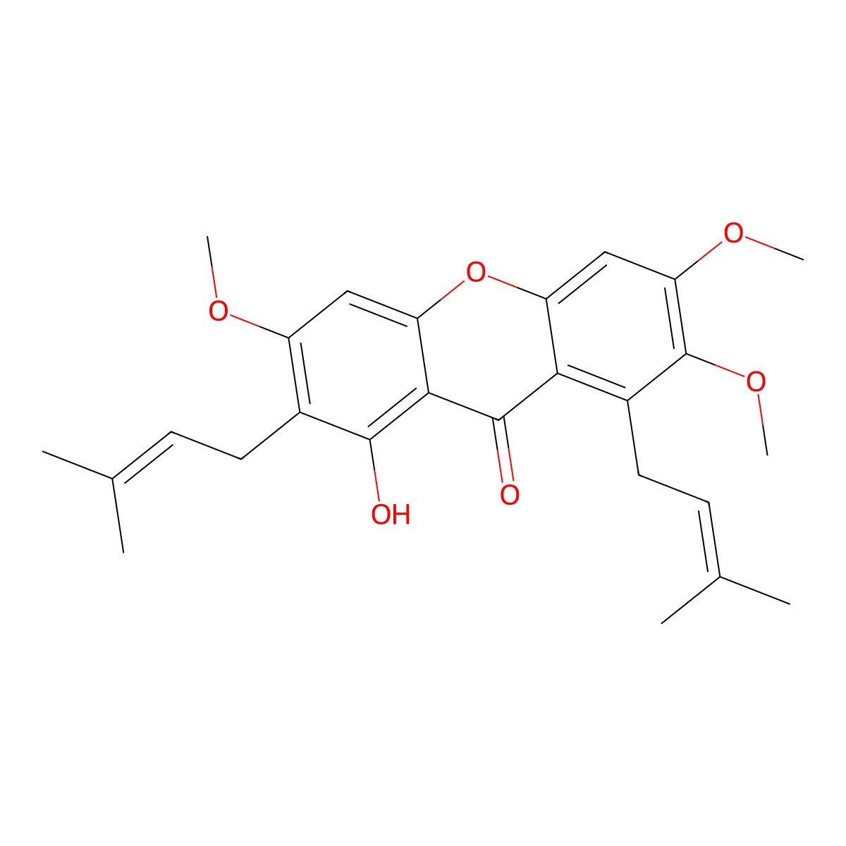 Fuscaxanthone C molecular structure, CAS 15404-76-9