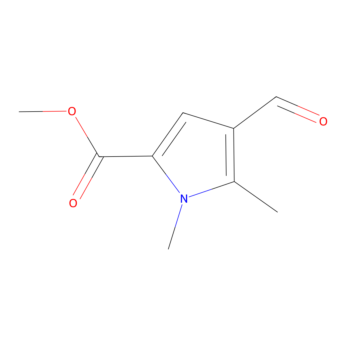 Methyl 4-formyl-1,5-dimethyl-1H-pyrrole-2-carboxylate molecular structure, CAS 1540402-68-3