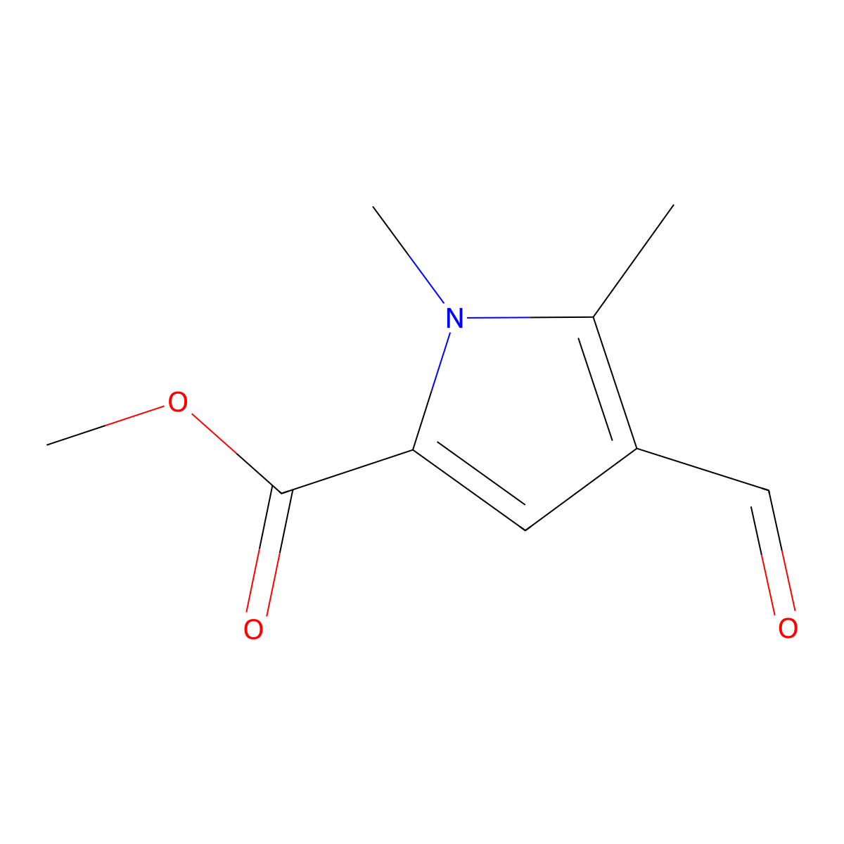 Methyl 4-formyl-1,5-dimethyl-1H-pyrrole-2-carboxylate molecular structure, CAS 1540402-68-3