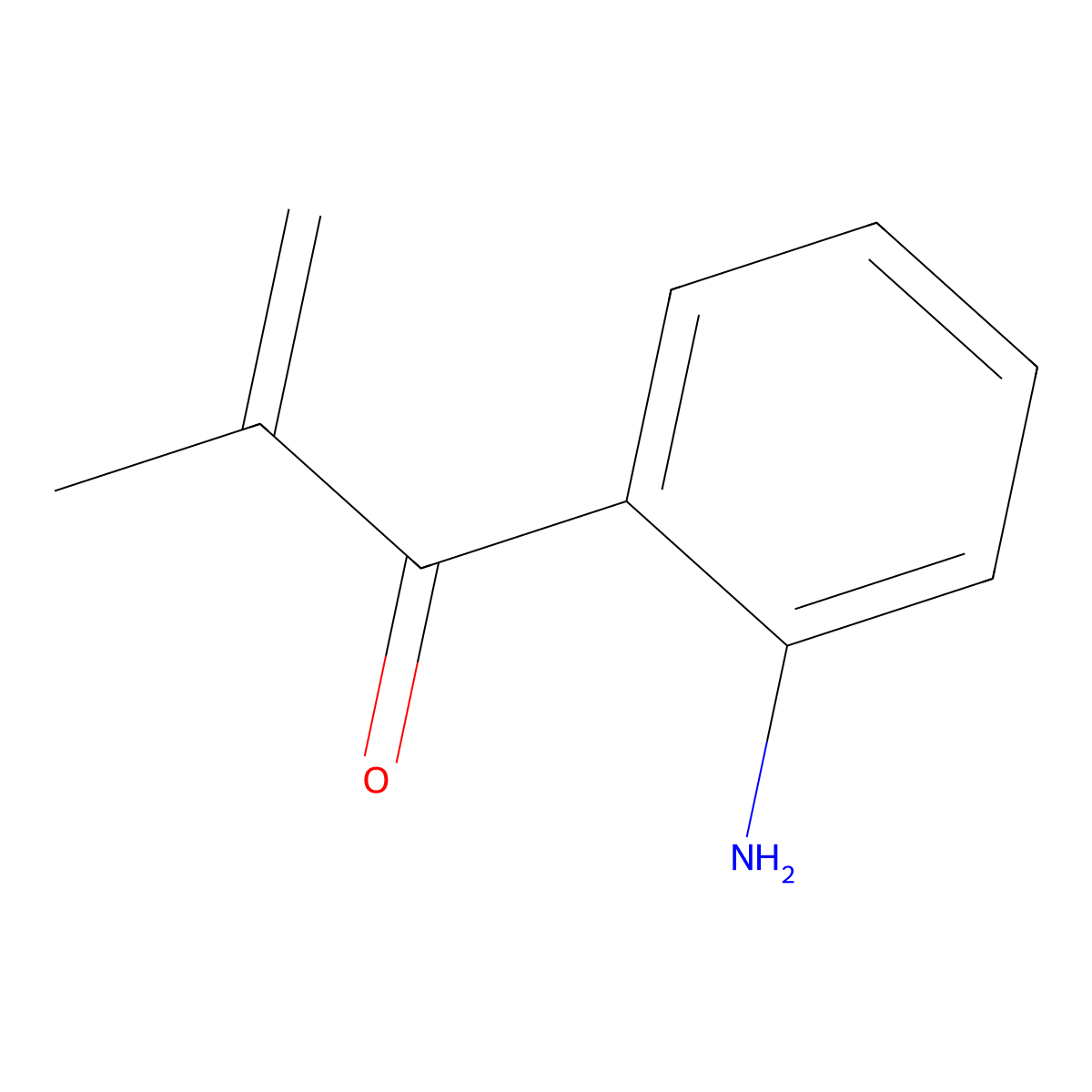 1-(2-Aminophenyl)-2-methylprop-2-en-1-one molecular structure, CAS 1540419-91-7
