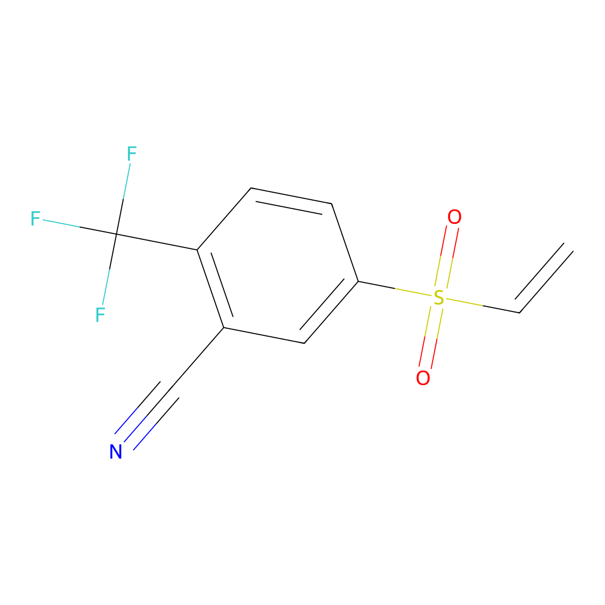 5-(Ethenesulfonyl)-2-(trifluoromethyl)benzonitrile molecular structure, CAS 1540425-47-5