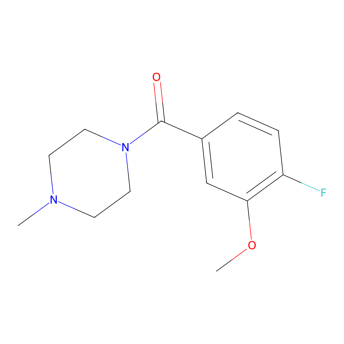(4-Fluoro-3-methoxyphenyl)(4-methylpiperazin-1-yl)methanone molecular structure, CAS 1540436-96-1