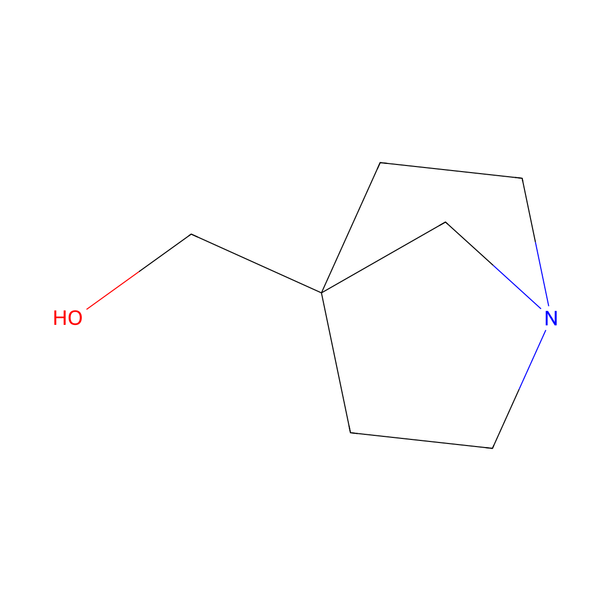 1-Azabicyclo[2.2.1]heptan-4-ylmethanol molecular structure, CAS 154044-10-7