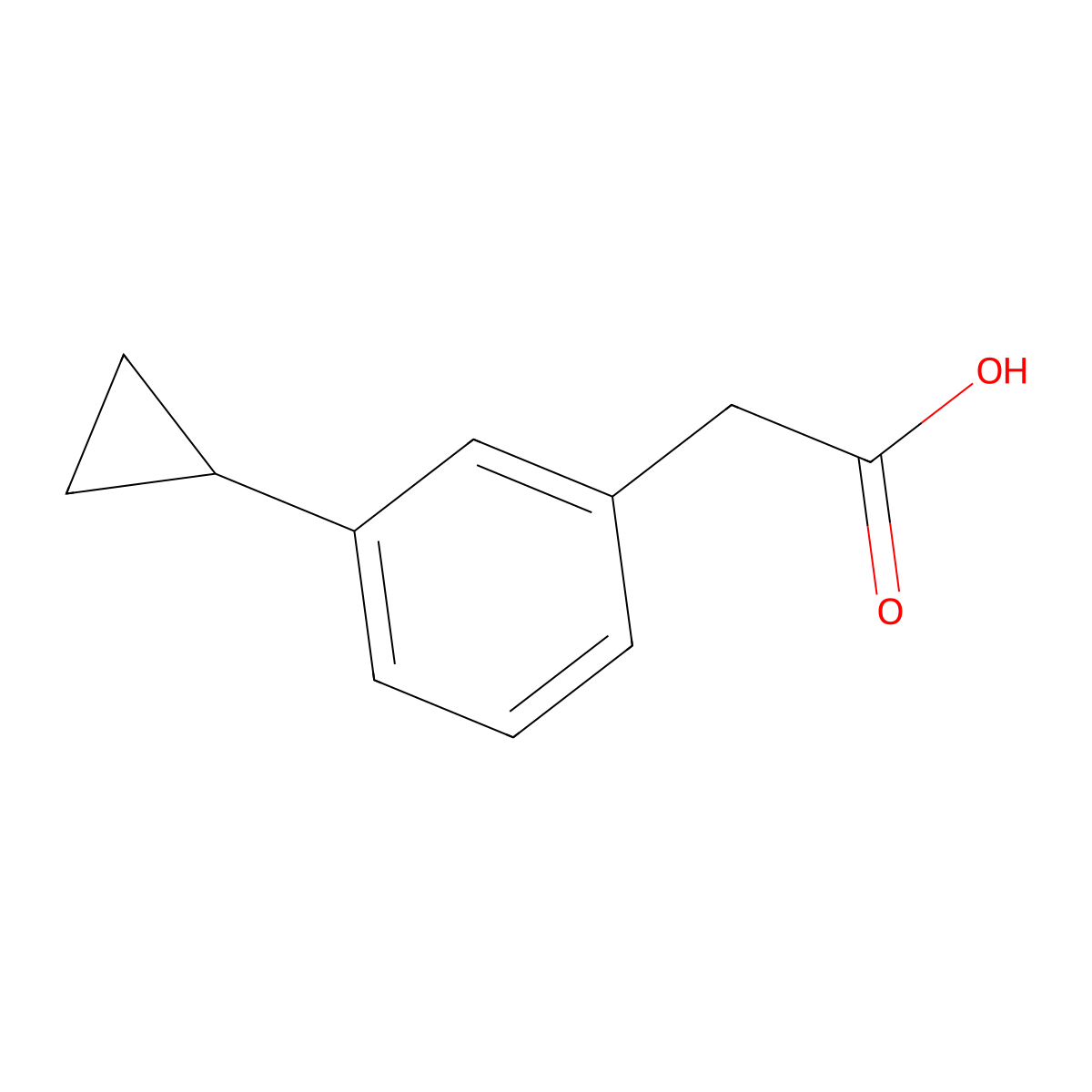 2-(3-Cyclopropylphenyl)acetic acid molecular structure, CAS 1540440-87-6