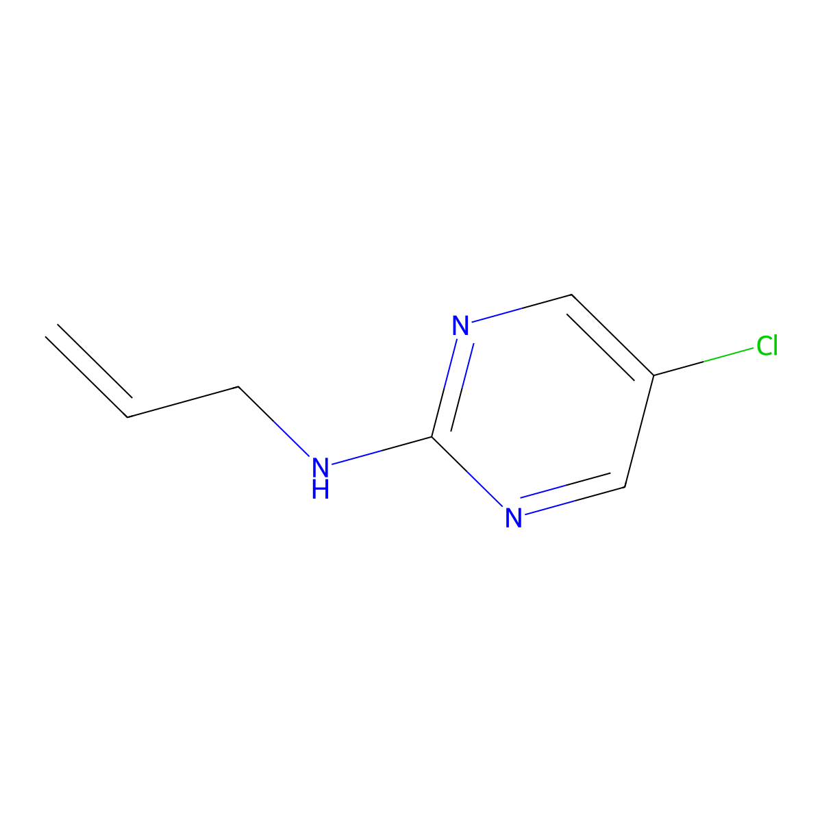 5-chloro-N-(prop-2-en-1-yl)pyrimidin-2-amine molecular structure, CAS 1540442-37-2