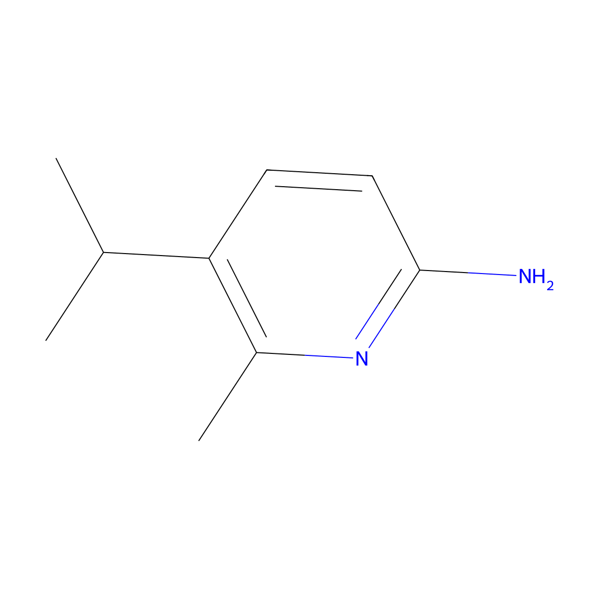 6-Methyl-5-(propan-2-yl)pyridin-2-amine molecular structure, CAS 1540445-41-7