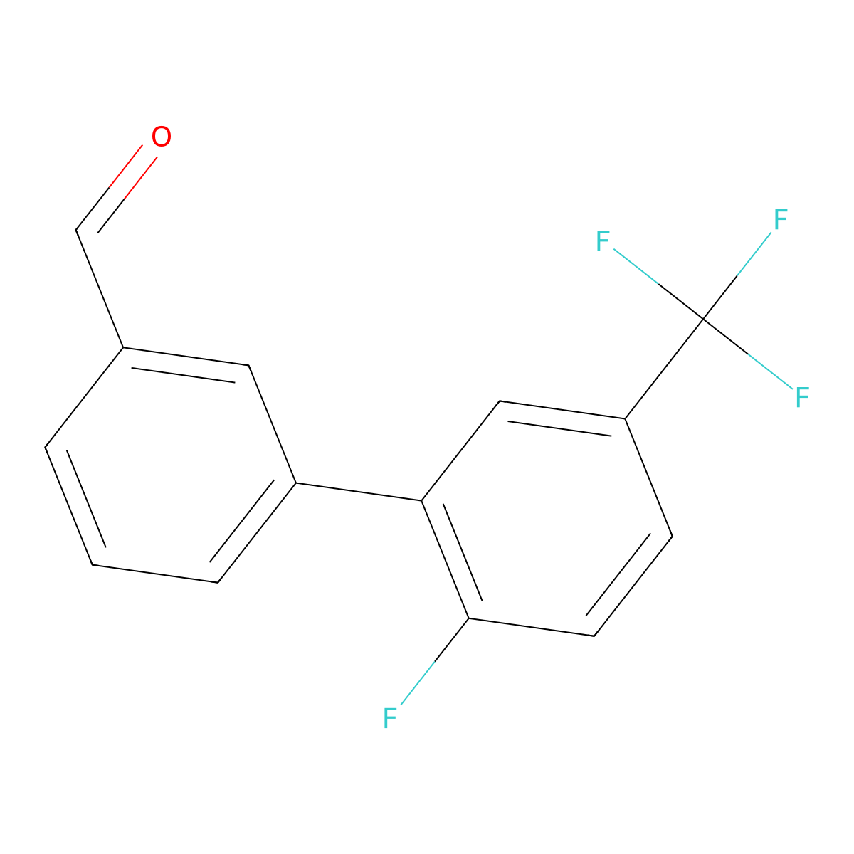 2'-Fluoro-5'-(trifluoromethyl)-[1,1'-biphenyl]-3-carbaldehyde molecular structure, CAS 1540446-13-6