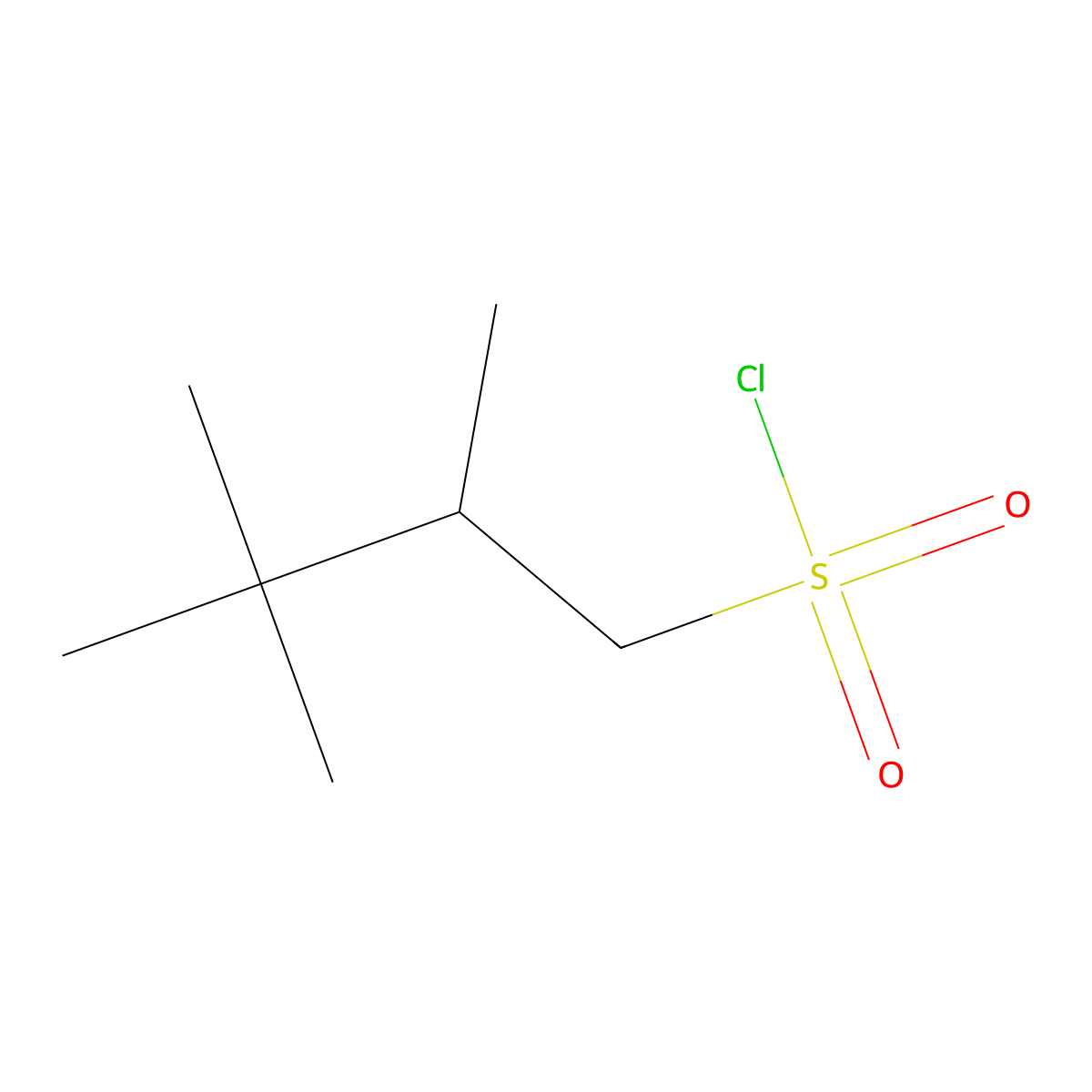 2,3,3-Trimethylbutane-1-sulfonyl chloride molecular structure, CAS 1540450-58-5