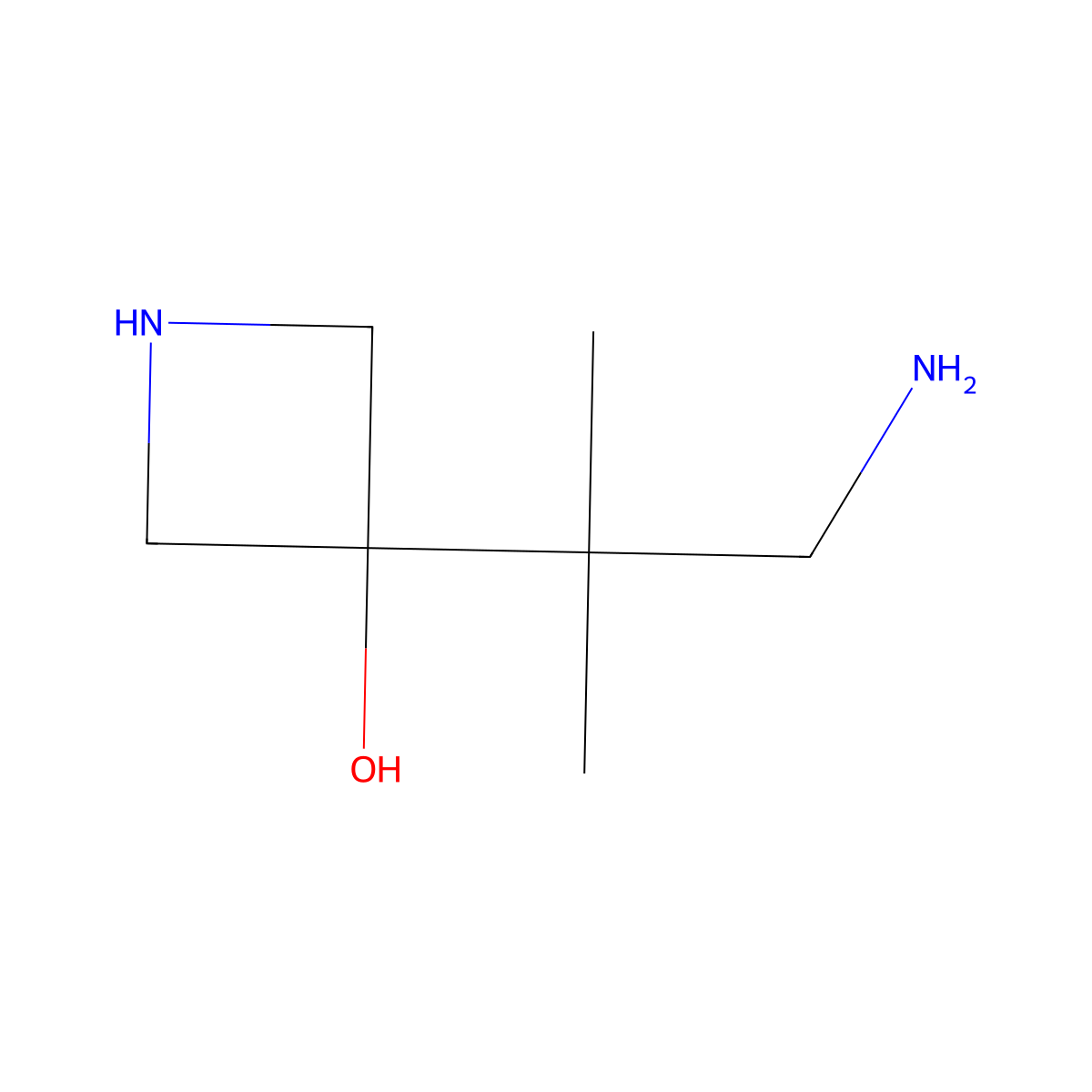 3-(1-Amino-2-methylpropan-2-yl)azetidin-3-ol molecular structure, CAS 1540452-52-5