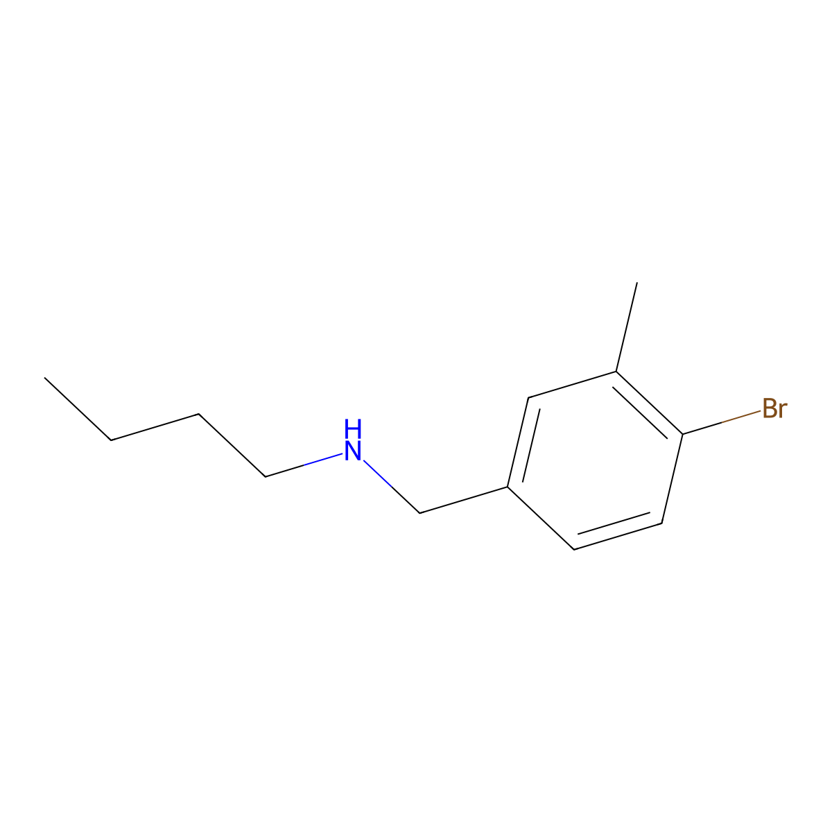 [(4-Bromo-3-methylphenyl)methyl](butyl)amine molecular structure, CAS 1540454-40-7