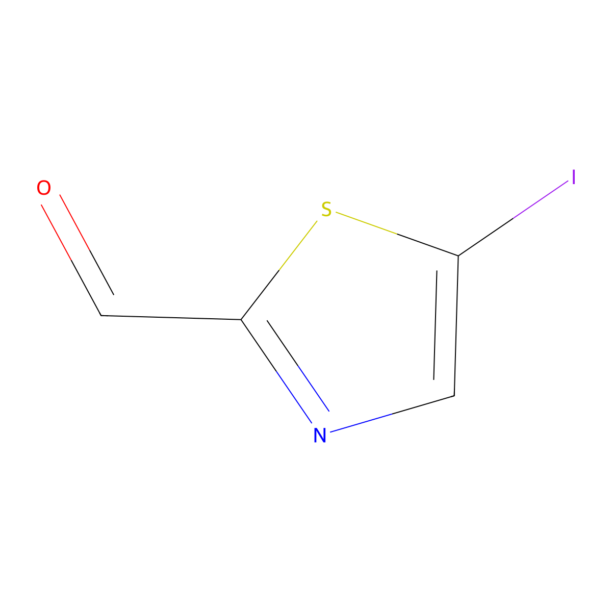 5-Iodo-1,3-thiazole-2-carbaldehyde molecular structure, CAS 1540455-07-9