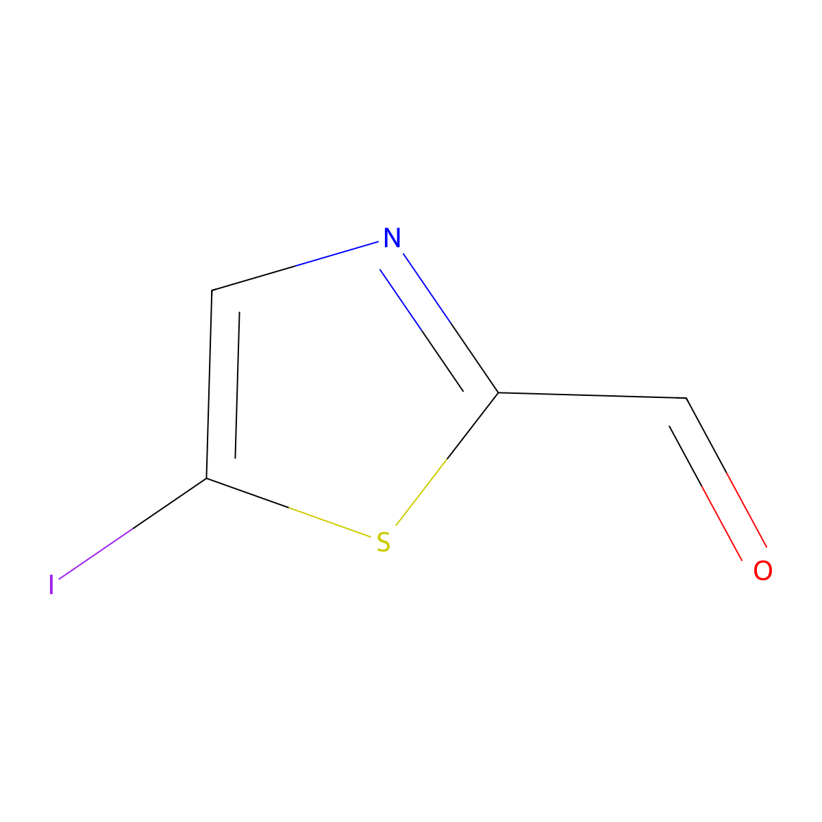 5-Iodo-1,3-thiazole-2-carbaldehyde molecular structure, CAS 1540455-07-9