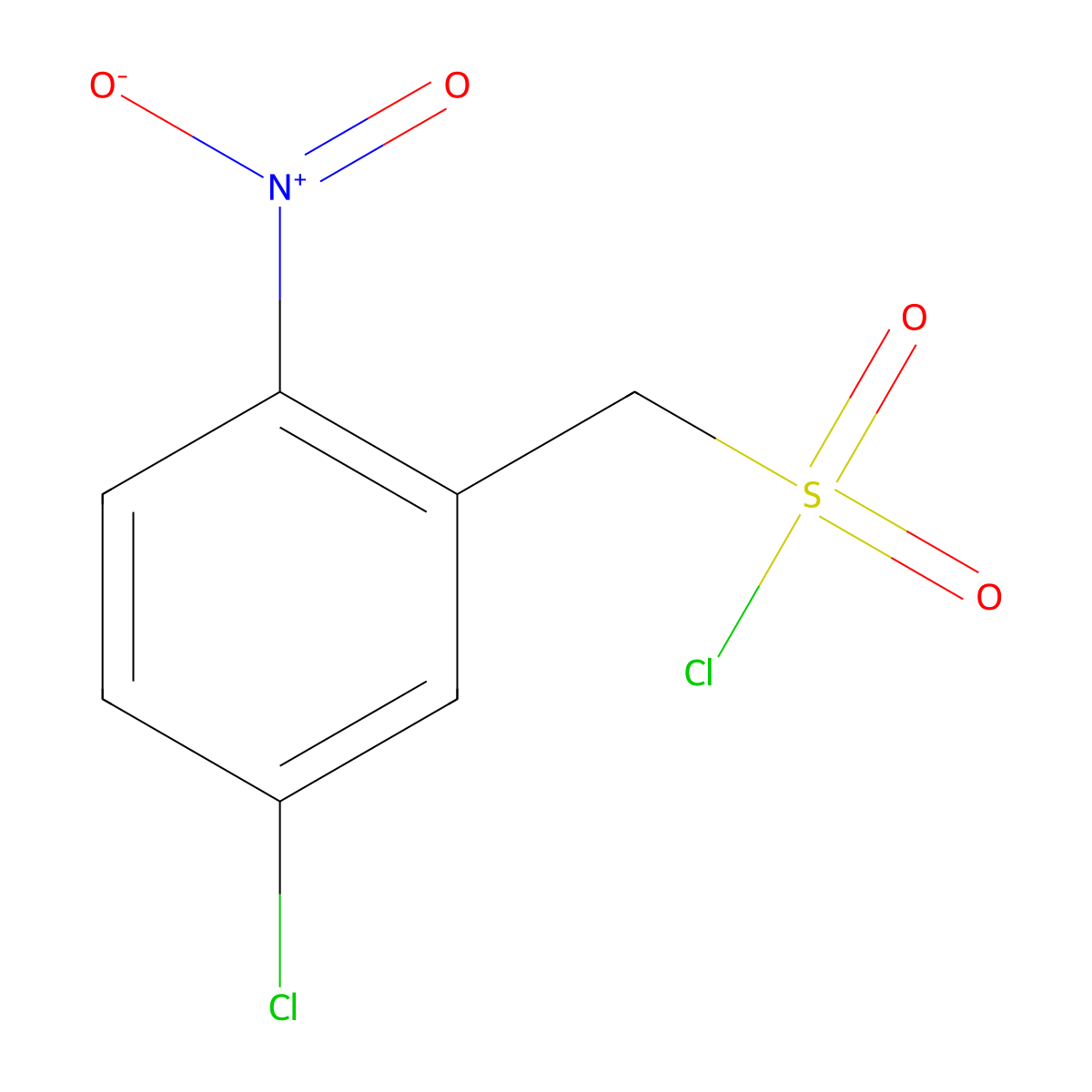 (5-Chloro-2-nitrophenyl)methanesulfonyl chloride molecular structure, CAS 1540471-57-5