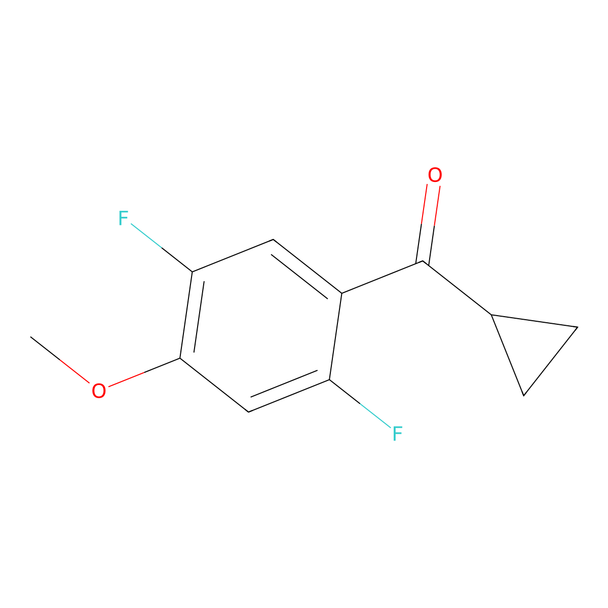 Cyclopropyl(2,5-difluoro-4-methoxyphenyl)methanone molecular structure, CAS 1540475-31-7