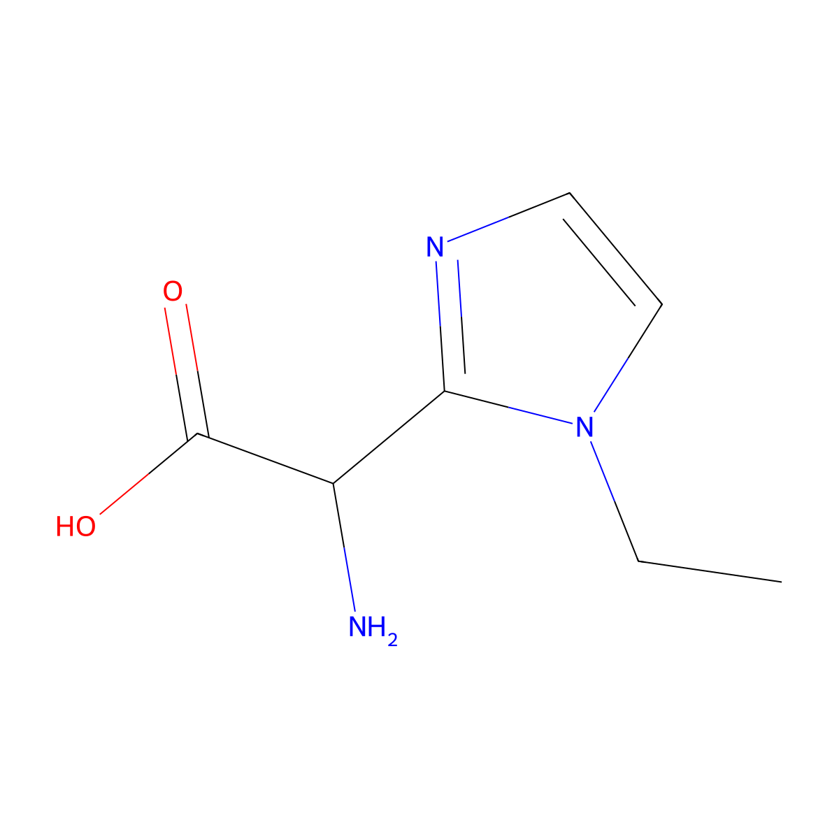 2-Amino-2-(1-ethyl-1h-imidazol-2-yl)acetic acid molecular structure, CAS 1540476-53-6