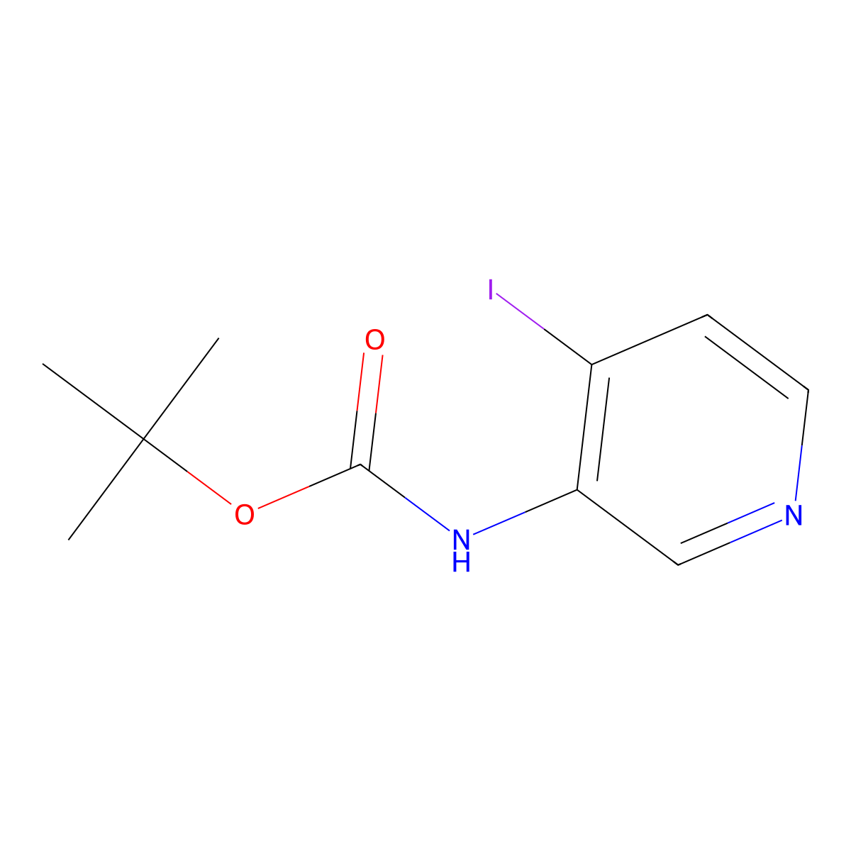 (4-Iodo-pyridin-3-YL)-carbamic acid tert-butyl ester molecular structure, CAS 154048-89-2