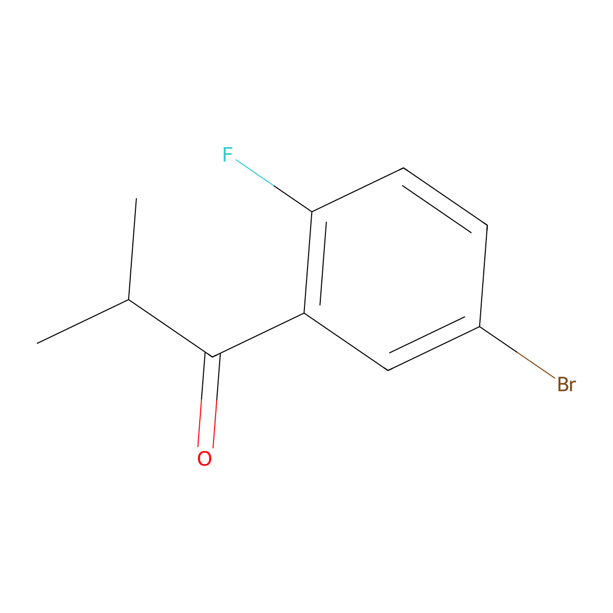 1-(5-Bromo-2-fluorophenyl)-2-methyl-1-propanone molecular structure, CAS 1540511-15-6