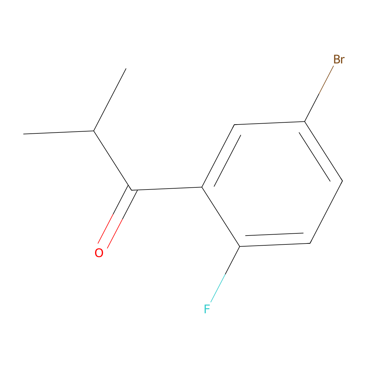 1-(5-Bromo-2-fluorophenyl)-2-methyl-1-propanone molecular structure, CAS 1540511-15-6