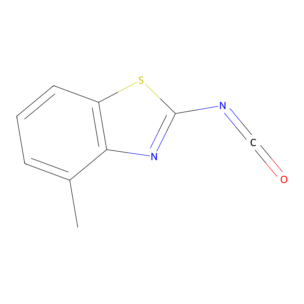 2-Isocyanato-4-methyl-1,3-benzothiazole molecular structure, CAS 1540512-25-1