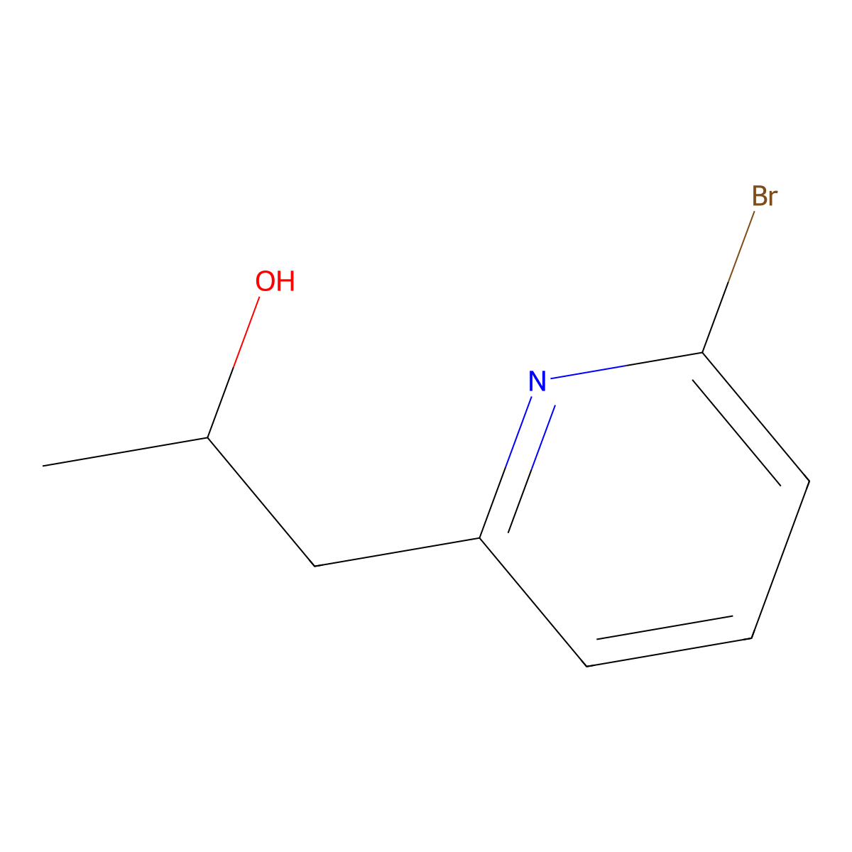 1-(6-Bromopyridin-2-yl)propan-2-ol molecular structure, CAS 1540523-04-3