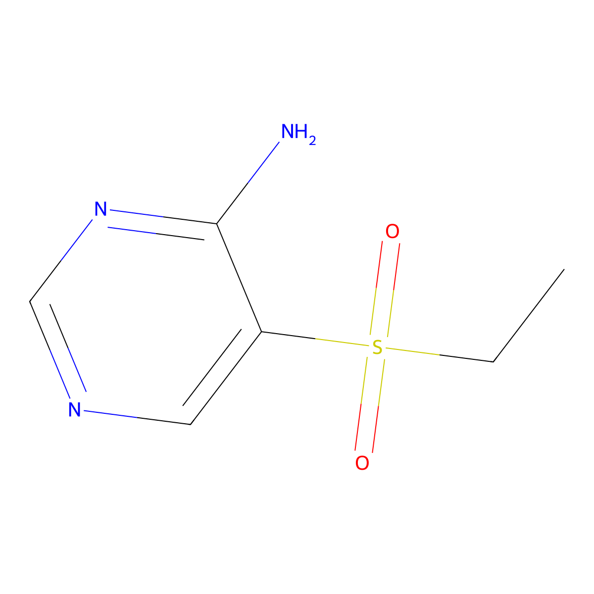 5-(Ethylsulfonyl)pyrimidin-4-amine molecular structure, CAS 1540534-32-4